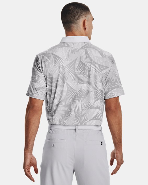 เสื้อโปโล UA Iso-Chill Graphic Palm สำหรับผู้ชาย in White image number 1